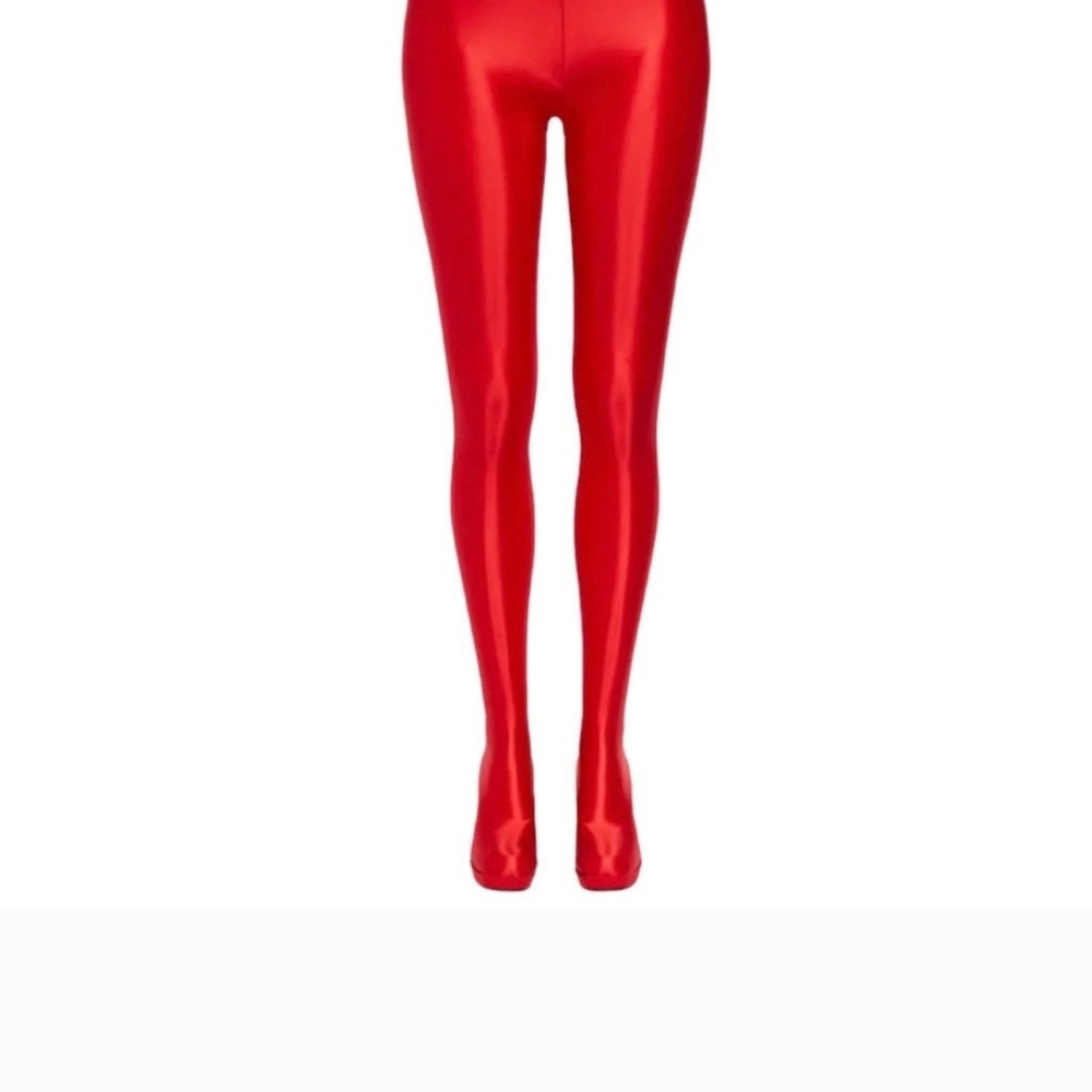 Jeffrey Campbell Red Shiny Leggings